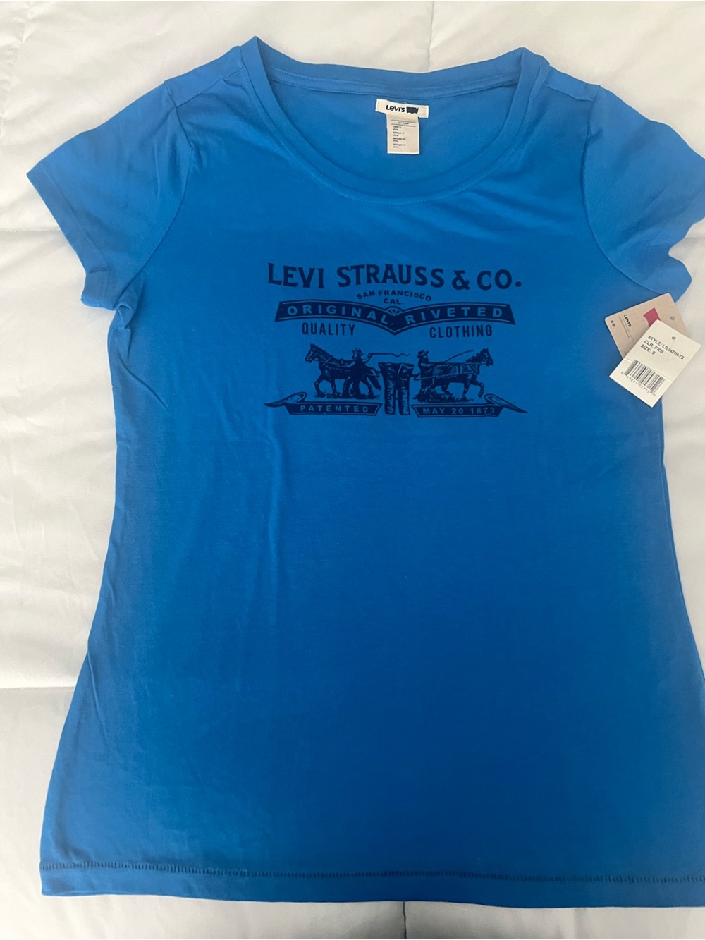 Levi's Bright Blue Women’s Logo Short Sleeve Tee